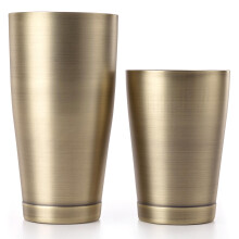 Barfly Cocktail Shaker Tin Set (18 oz en 28 oz) Antiek goud