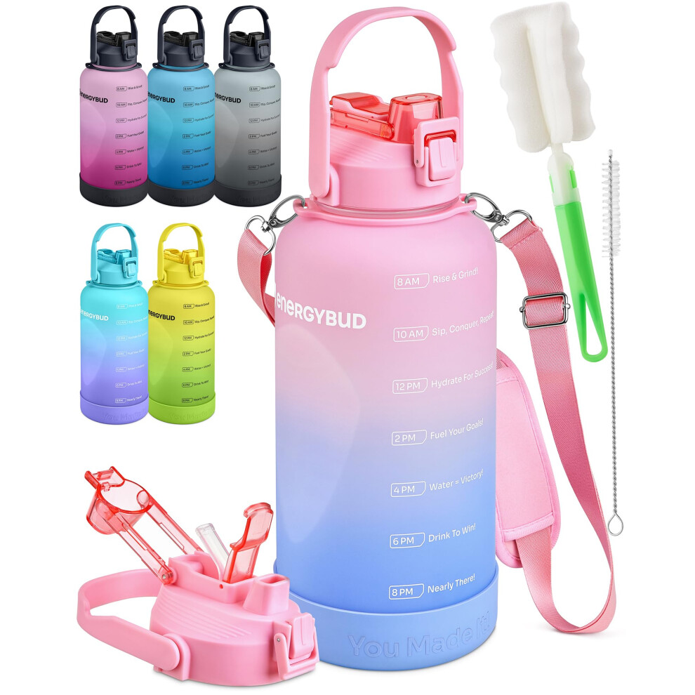 EnergyBud 1 Gallon Water Bottle | Eastman Tritan Material: Food-Safe 1 Gallon Water Jug  No BPA  BPS  DEHP | Gallon Jug w/ 6-in-1 Cap  Straw; Leakproo-image-OPC-PGSBR7T-NEW