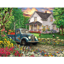 Springbok puzzle na zapam tanie - Aktivita s Alzheimerovou chorobou a demenciou - Simpler Times 100-dielna skladacka - Vyroben v USA