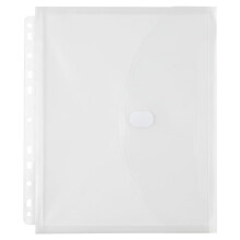 JAM PAPER Plastov oblky s derovackou se 3 otvory se suchm zavrnm - Letter Booklet - 9 1/2 x 11 1/2 s 1palcovm rozrenm - Pruhledn - 12/bal.