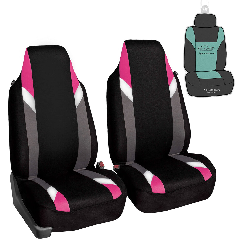 Modernistyczne Pokrowce Na Siedzenia Fh Group Premium Zestaw Par Kompatybilny Z Poduszka Powietrzna - Uniwersalny Pasujacy Do Samochodw Ciezarowych-image
