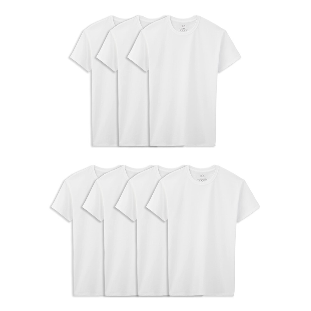 Fruit Of The Loom Boys Eversoft Cotton Undershirts  T Shirts & Tank Tops Underwear  T Shirt - Boys - 7 Pack - White  Small US
