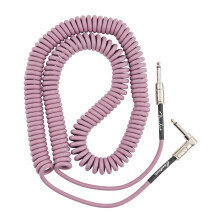 Fender Contour Coiled Instrumentenkabel, Gitaaraccessoires, Recht/Hoek, Burgundy Mist, 30 ft