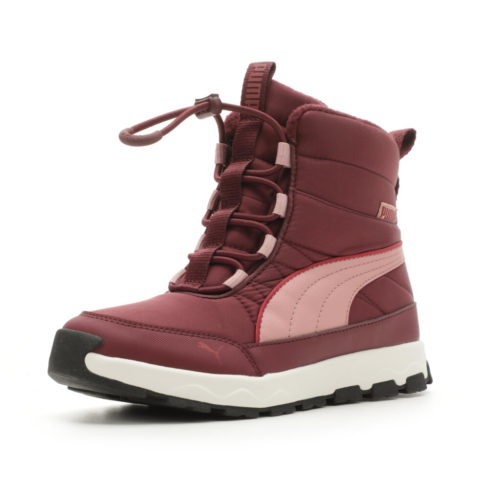 PUMA Kids Evolve Boot Alternative Closure Snow Shoe  Dark Jasper-Future Pink-Astro Red  8 US Unisex Toddler