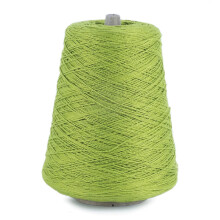 5/2 Perle mercerisierte Baumwoll-Webgarn von Silk City Fibers, Chartreuse
