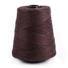 5/2 Perle mercerisierte Baumwollwebgarn von Silk City Fibers, Dunkle Trüffel