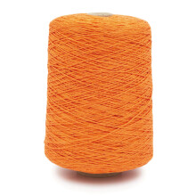 100% Leinen Garn von Silk City Fibers für Stricken oder Weben, Tangerine