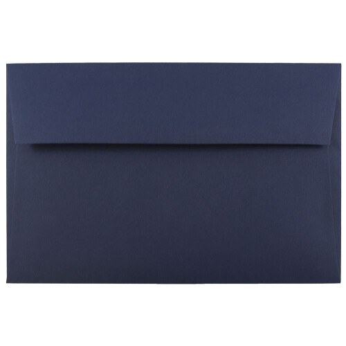 JAM PAPER A10 Premium Invitation Envelopes - 6 x 9 1/2 - Navy Blue - 50/Pack