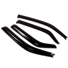 TuningPros WV-259 Finestra Visor Deflector Rain Guard Dark Smoke 4-PC Set