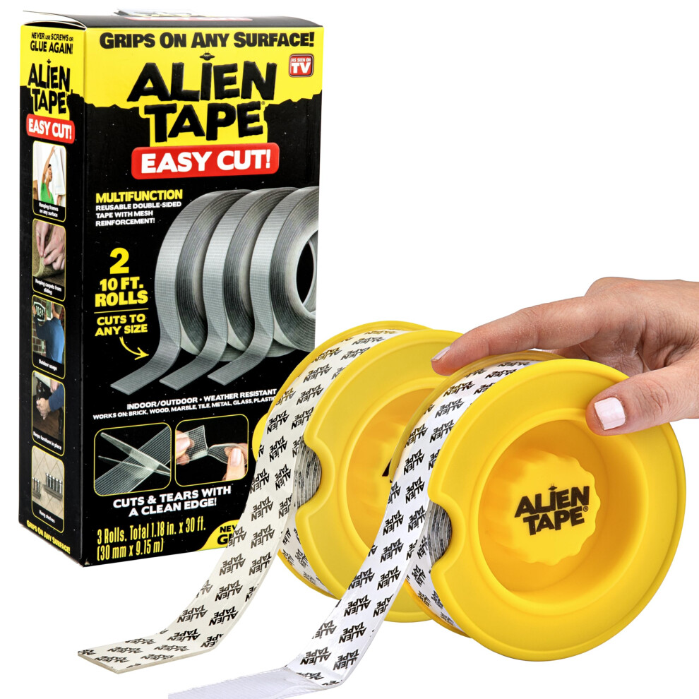 EZ Cut by Alien Tape Easy Cut Double-Sided Mounting Tape  20ft - Pre-Cut Grids for Hassle-Free Cutting  Strong Adhesive  Multi-Surface Use  No Scissor