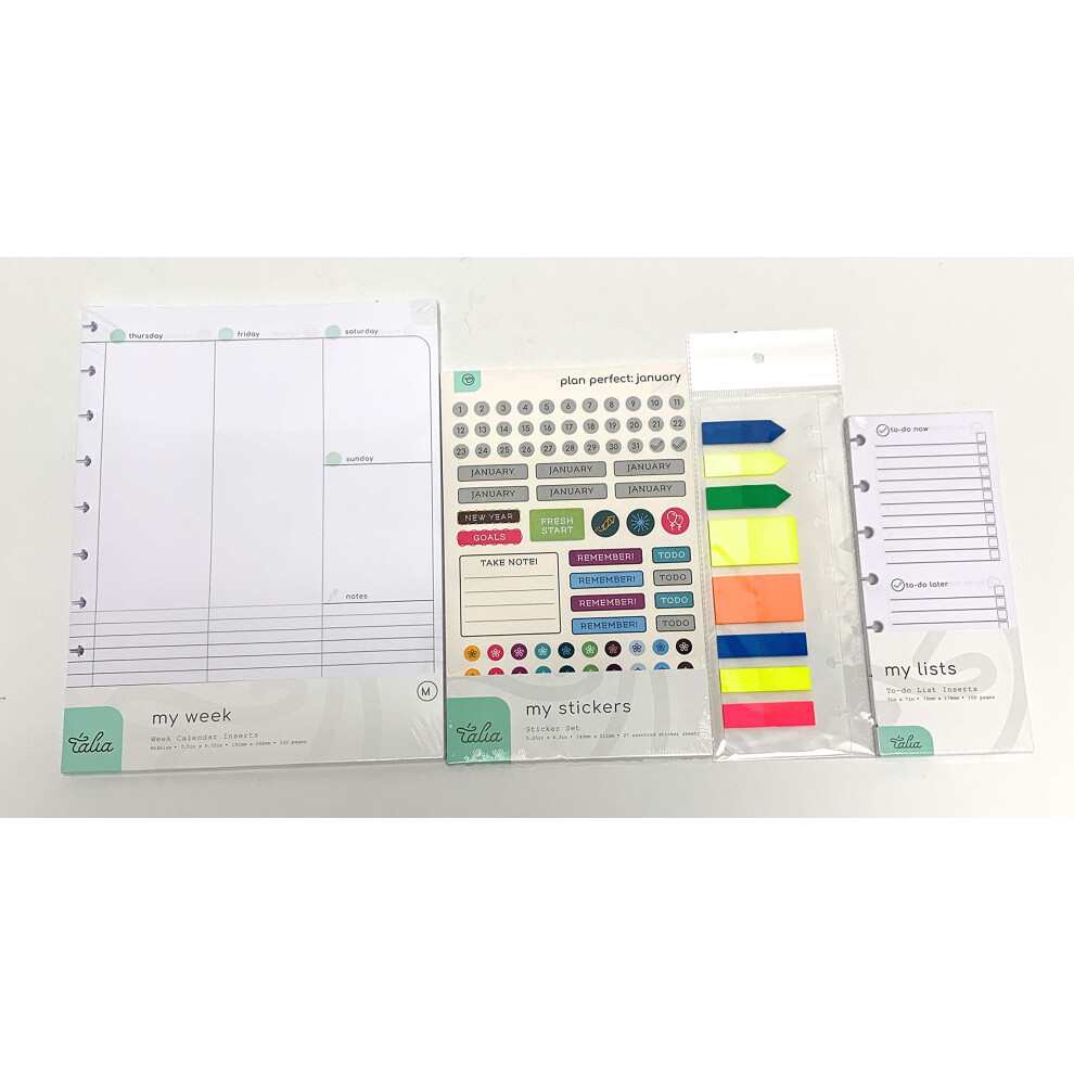 Talia Discbound Notebook Refills (Weekly Undated ORG Kit  Midsize (7.5in x 9.75in))-image-OPC-PGSBWYR-NEW