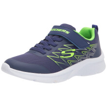 Skechers Kids Boy's Microspec-Texlor Sneaker Navy/Lime 5 Big Kid
