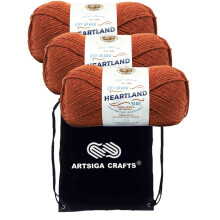 Lion Brand Heartland Yosemite 136   135 (3 Strange     gleiche Farbpartie) Kammgarn, mittelgross, Nr. 4, Acrylgarn zum Hakeln und Stricken, mit Projek