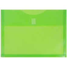 JAM PAPER Envelopes Plásticas de Expansão com Fecho de Velcro - 9 3/4 x 13 - Verde Limão - 12/Pack