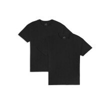 Fruit of the Loom frfi Eversoft pamut plk (S-4XL) Crew-2 Pack-Fekete 3X-Nagy