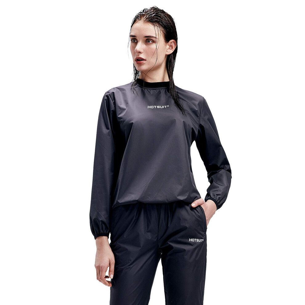 Combinaison de sauna HOTSUIT pour femme, tenue de sport durable, veste et pantalon de sudation, noir, taille XXL