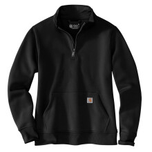 Carhartt Women's Relaxed Fit Midweight Quarter-Zip Mock-Neck Sweatshirt, Black, 2X
