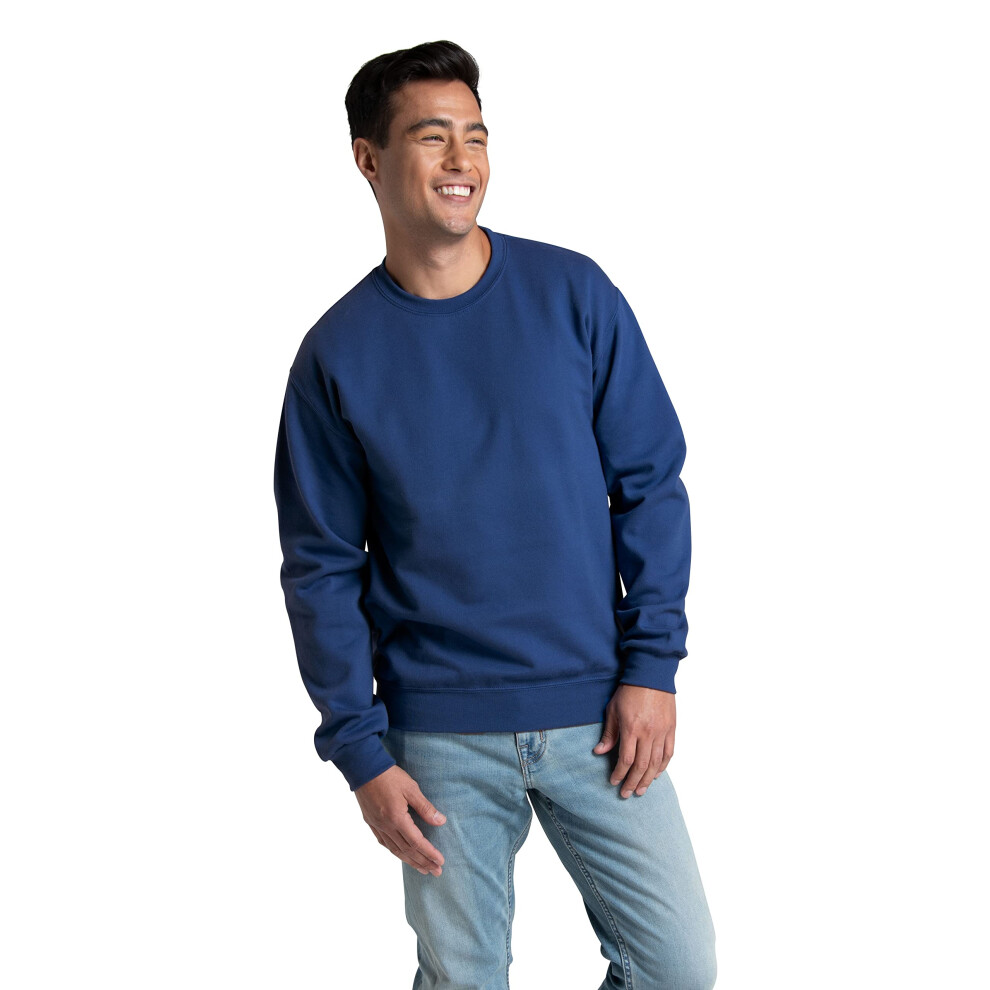 Fruit Of The Loom Men's Moisture Wicking Eversoft Fleece Sweatshirt Mellow Blue 4X-Large