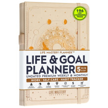 Life Mastery Planner - En 12 måneders rejse for at knuse dine mål øger produktivitetens lidenskabssucces og lykke - Ugentlig og månedlig livsplan