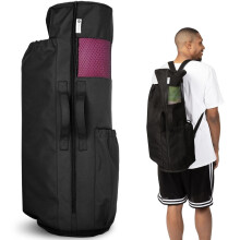 MAGNILAY Yoga Mat Bag - Fits Mats Up to 32'L x 9' Diameter  Black