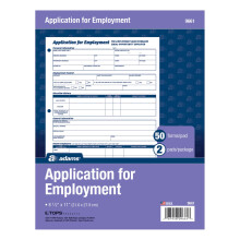 Adams Bilingual Employee Application 8.5 x 11 Inches White 2-Pack (9661ES)