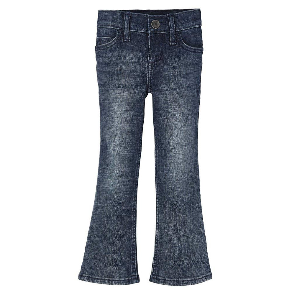 Wrangler Girls' Big Western Boot Cut Jeans  Mid Blue  12