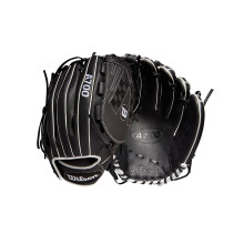 Luvas Wilson A700 12.5" Fastpitch para Jardineiro - Mão Esquerda, Preto/Branco