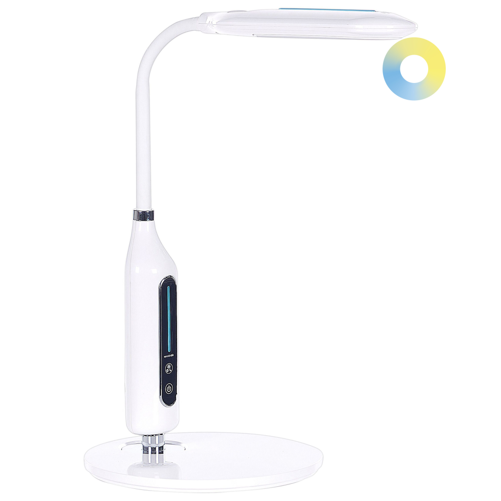 LED Desk Lamp CYGNUS with Dimmer Metal White