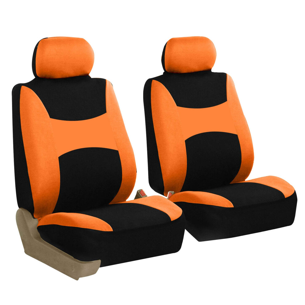 Fh Group Front Set Cloth Car Seat Covers For Low Back Car Seats With Removable Headrest Universal Fit Airbag Compatible Seat Cover For Suv Sedan 842319113008