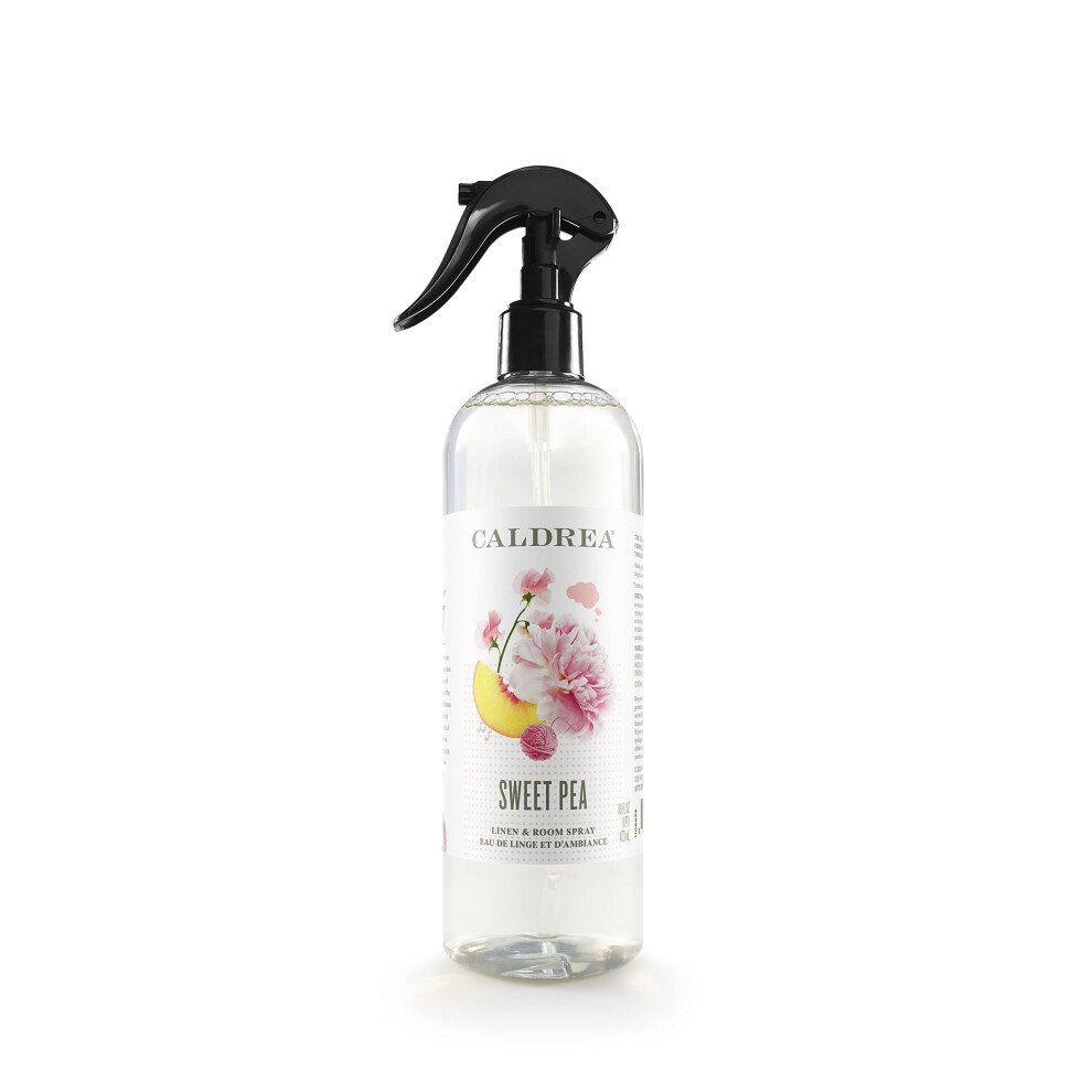 Caldrea Linen and Room Spray Air Freshener  Made with Essential Oils  Plant Derived Ingredients  Sweet Pea Scent  16 oz-image-OPC-PGSC72W-NEW