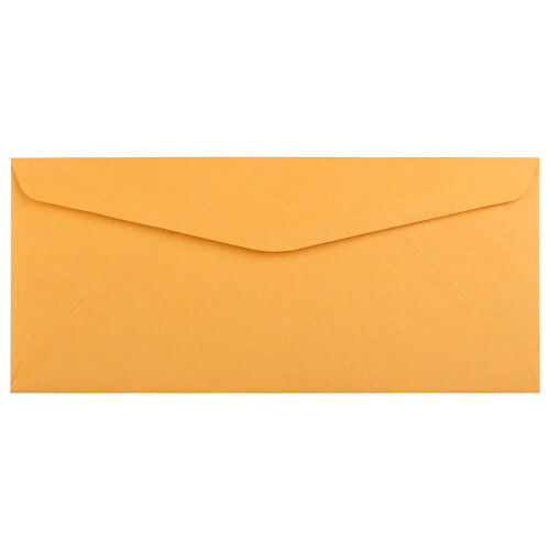 Envelopes Comerciais JAM PAPER #10 - 4 1/8 x 9 1/2 - Manila Kraft Marrom - 100/Pack