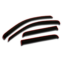 TuningPros WV-093i In-Channel Window Visir Deflector Rain Guard Dark Smoke 4-stk.