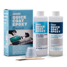 Alumilite Amazing Quick Coat Epoxy [8 oz A + 8 oz B (16 Unzen) 2-teiliges Set] Hochglanzbeschichtung, kristallklares Gie   en und schnell trocknend