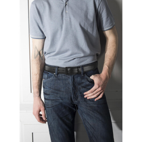 Cinto de Couro Masculino MILORDE 2Pack, Feito à Mão, 100% Couro de Vaca, Design Clássico e Elegante 2