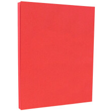 JAM PAPER Farbiger 65-Pfund-Karton – 8,5 x 11 Deckblatt – 176 g/m² – rotes Recycling – 50 Blatt/Packung
