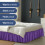 Saia de Cama em Camadas - Roxo - para Camas de Tamanho Total com Queda de 24 Polegadas 5