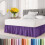 Saia de Cama em Camadas - Roxo - para Camas de Tamanho Total com Queda de 24 Polegadas 1