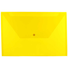 Buste in plastica in jam di carta con chiusura a scatto - opuscolo legale - 9 3/4 x 14 1/2 - giallo - 12/pacchetto