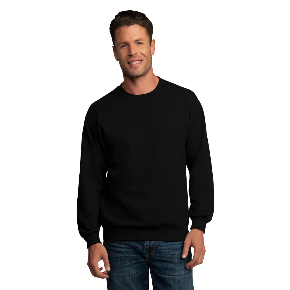 Fruit Of The Loom Men's Moisture Wicking Eversoft Fleece Sweatshirt Black 4X-Large