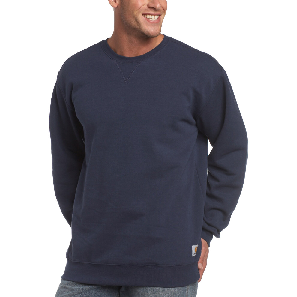 Carhartt Men's Midweight Crewneck Sweatshirt Navy (Closeout) Medium
