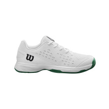 WILSON Rush Pro L Junior Tennis Shoe - White/Bosphorus, Size 1 US