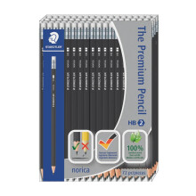 Staedtler Premium Pencil Norica HB2 puukyn   , musta, 72 kyn   n pakkaus