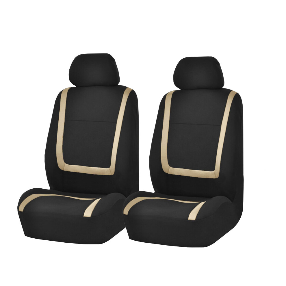 Fh Group Car Seat Covers Front Set In Cloth -Car Seatcovers For Low Back Car Seats With Removable Headrest Universal Fit Automotive Seatcovers Washabl 842319113046