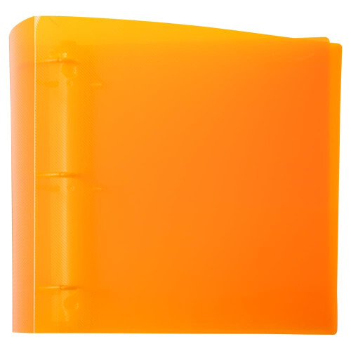 JAM PAPER Pasta de plstico de 4 polegadas - Pasta laranja com 3 argolas - Vendida individualmente 1