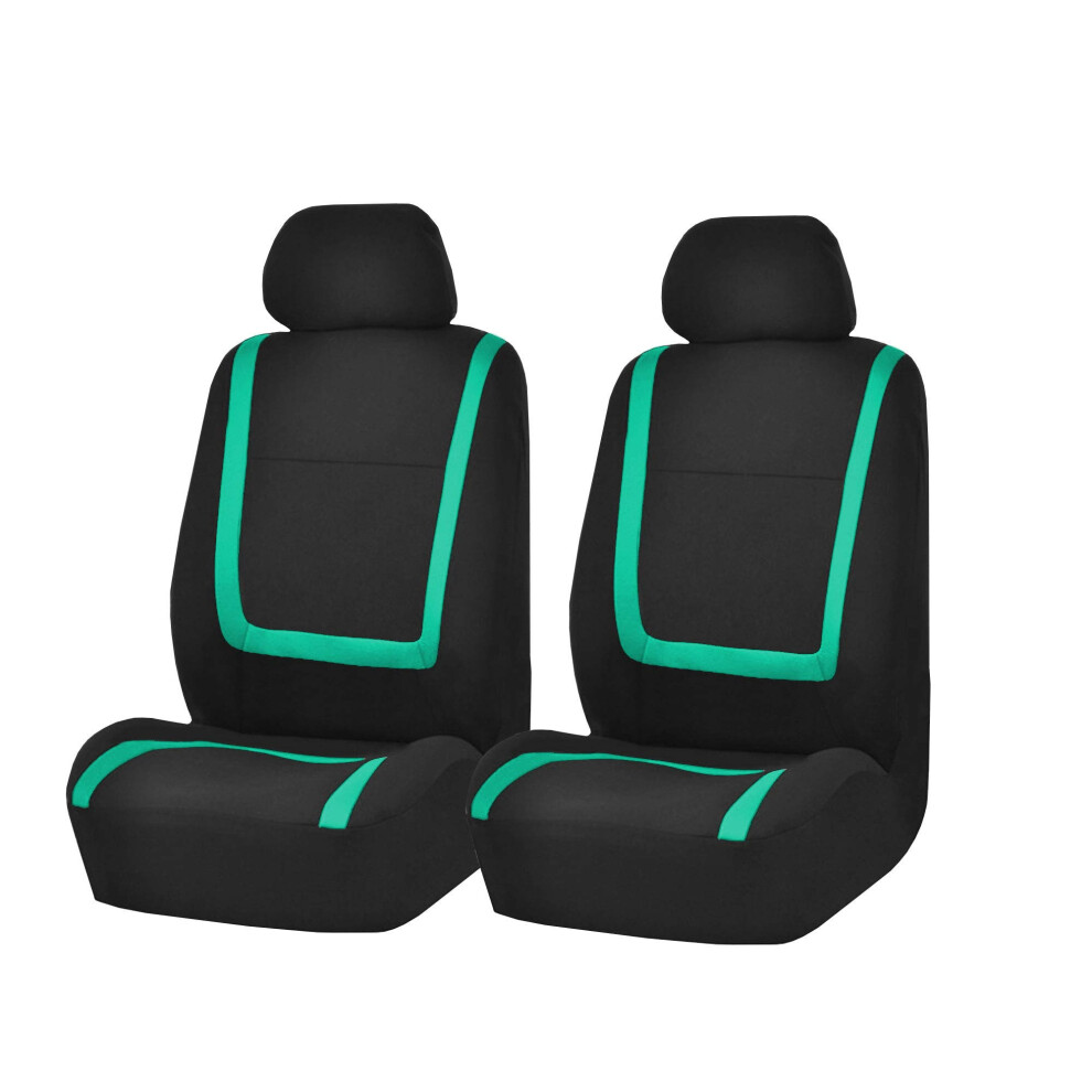 Fh Group Car Seat Covers Front Set In Cloth - Car Seat Covers For Low Back Car Seats With Removable Headrest Universal Fit Automotive Seat Covers Wash 842319113091