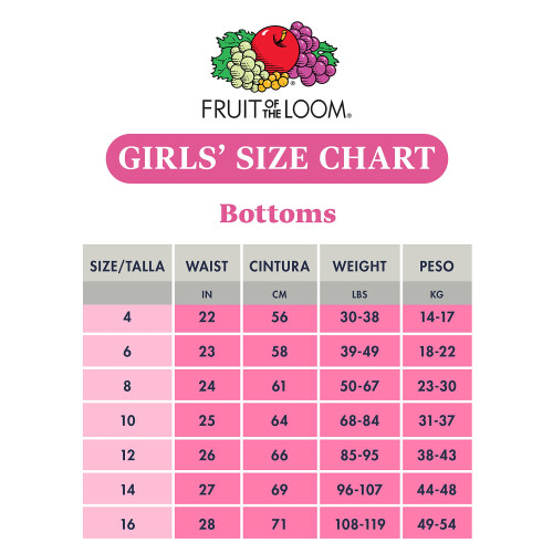 Fruit of the Loom Calcinhas Meninas Algodão, 20 Peças - Variadas, 14 2