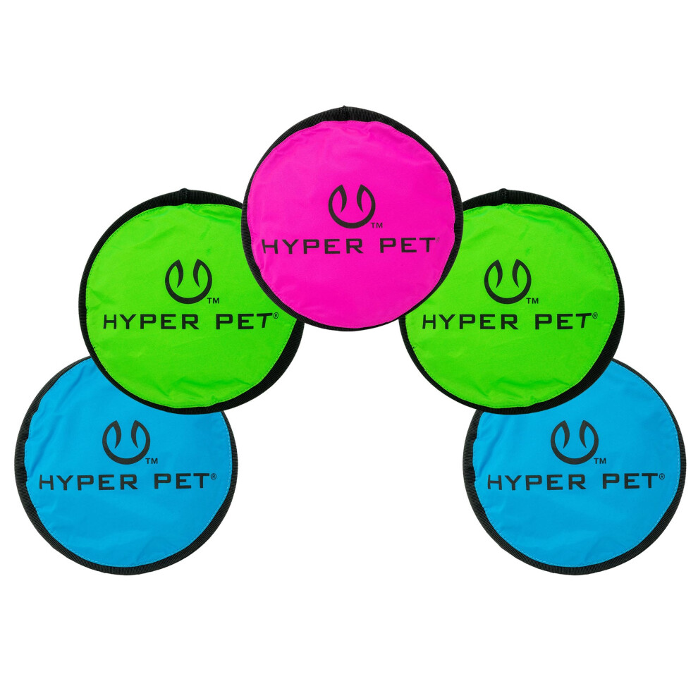 Hyper Pet Flippy Flippy Flopper 9 ""Flying Disc Soft Dog Toy Plywaki W Wodzie I Bezpieczne Na Zebach Dla Wszystkich Ras Pack 5 (Kolory Moga Sie R-image