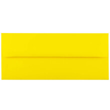 JAM PAPER #10 Zakelijk gekleurde enveloppen - 4 1/8 x 9 1/2 - Geel gerecycled - 100/pak