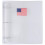JAM PAPER Pasta de plstico de 2 polegadas - Pasta transparente com 3 argolas com bandeira americana - Vendida individualmente 2