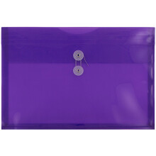 Buste in plastica di carta jam con chiusura di cravatta a bottone e stringa - Opuscolo legale - 9 3/4 x 14 1/2 - Purple - 12/Pack